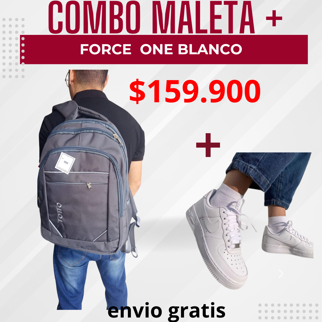 Combo maleta totto 069 y tenis force one