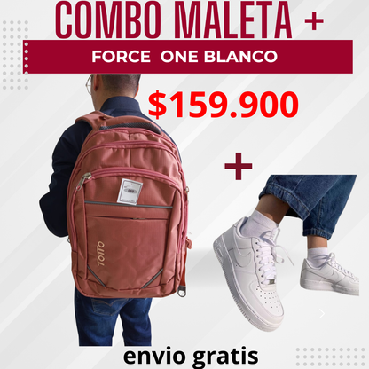 Combo maleta totto 069 y tenis force one