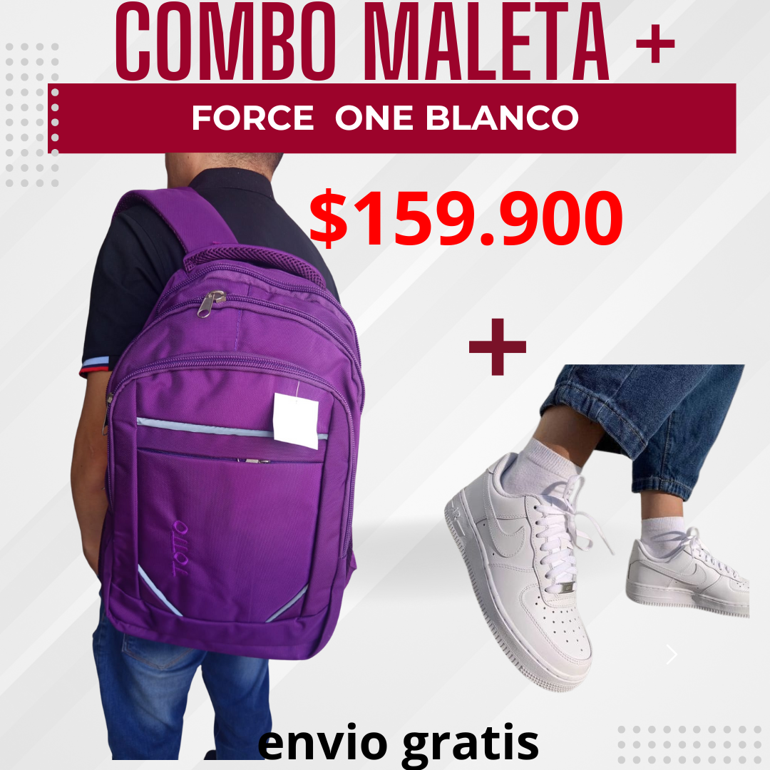 Combo maleta totto 069 y tenis force one