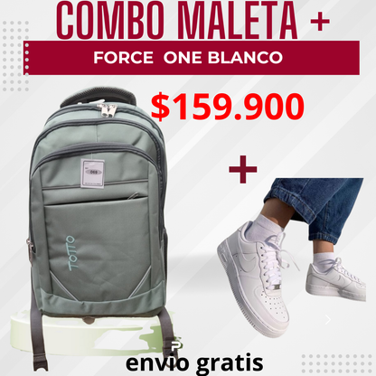 Combo maleta totto 069 y tenis force one