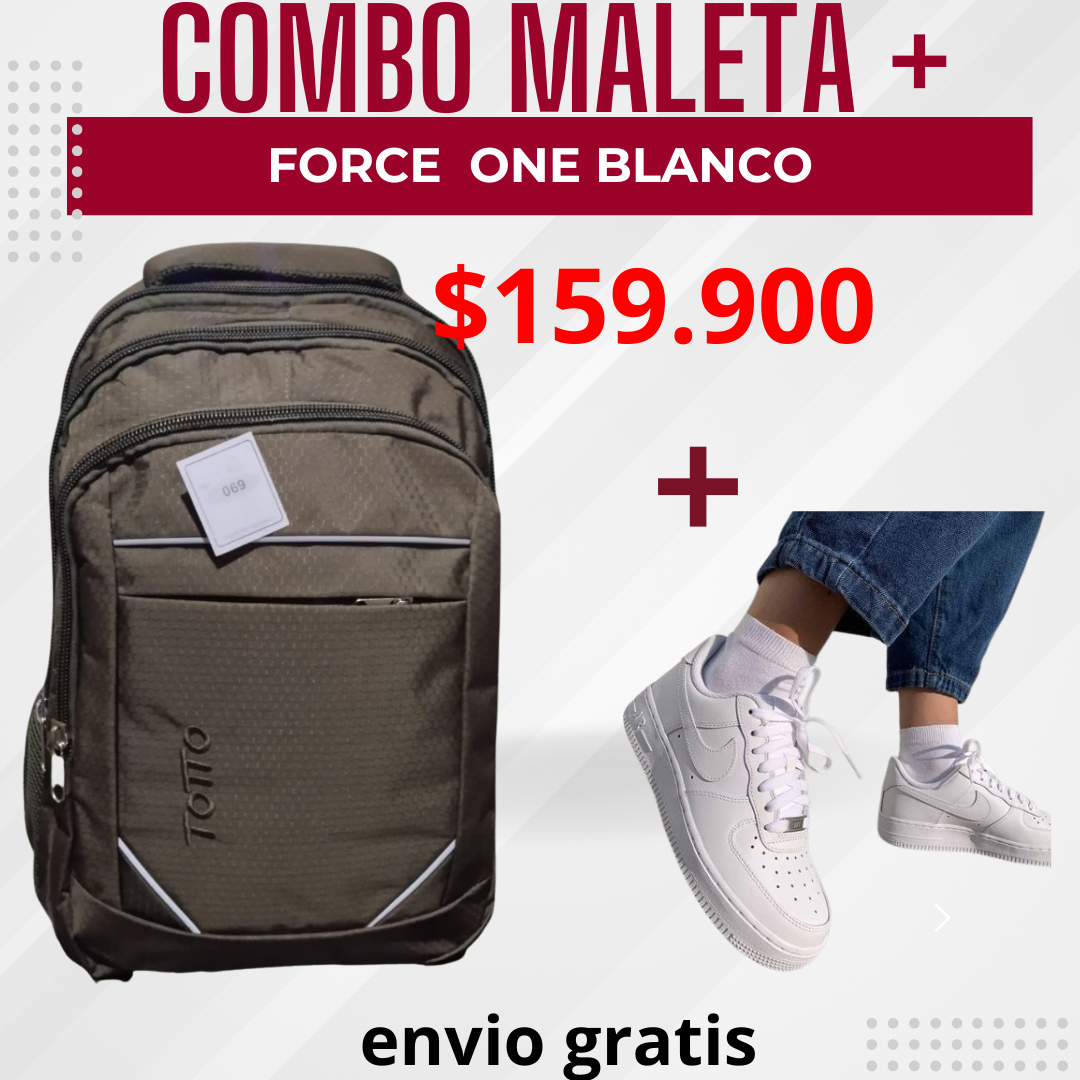 Combo maleta totto 069 y tenis force one
