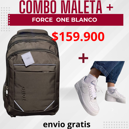 Combo maleta totto 069 y tenis force one