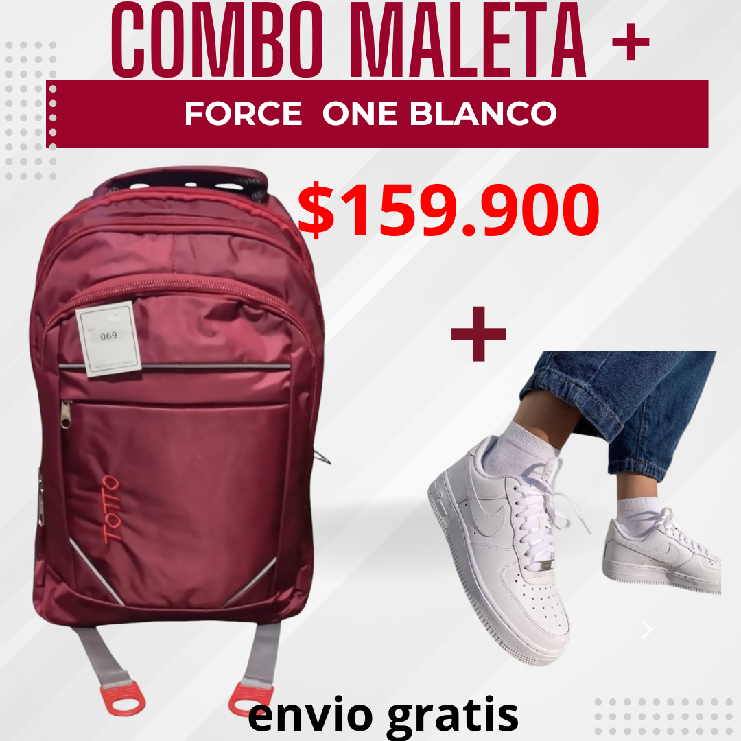 Combo maleta totto 069 y tenis force one