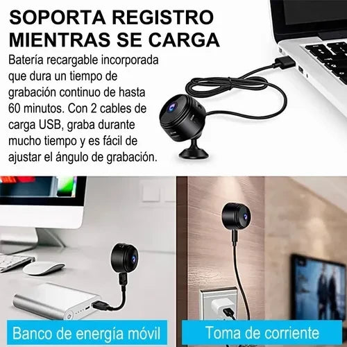 Mini Cámara Espía Hd Wifi 1080 Monitoreo